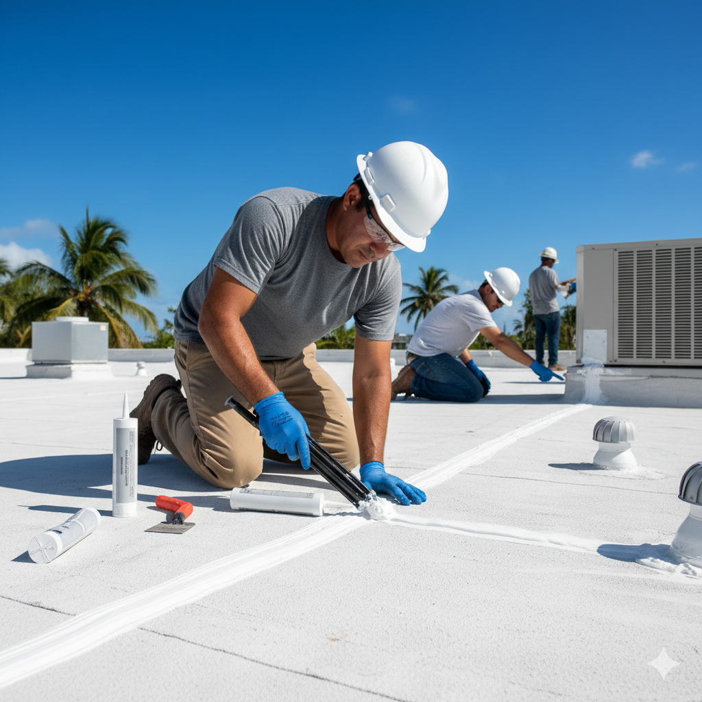 Masilla de silicona para techos - Caribe Coatings